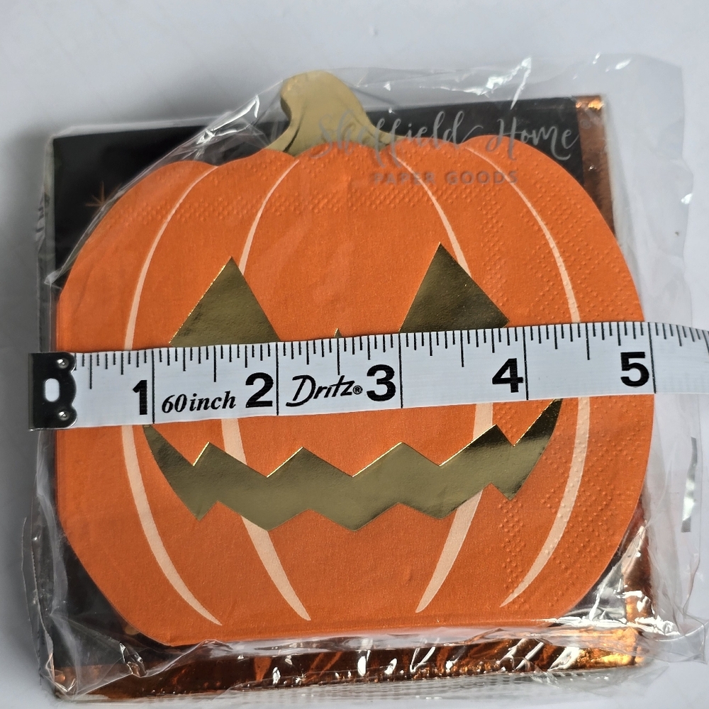 Martha Stewart Halloween Napkins with Green and Orange Design - Picture 4 of 5